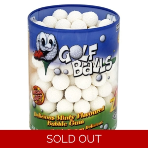 Zed Candy Golf Balls Bubble Gums - White Mint BubbleGum Sweets